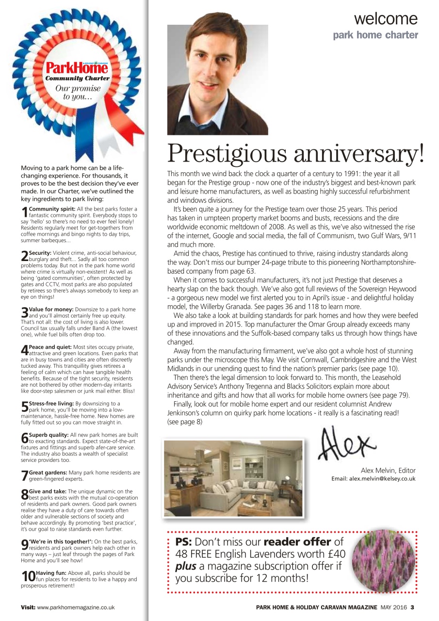 Park Home & Holiday Living Preview Pages