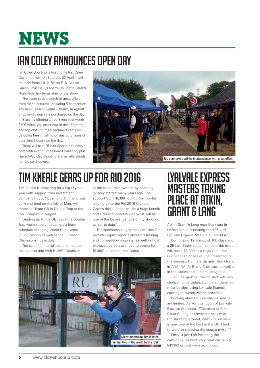 Clay Shooting Preview Pages