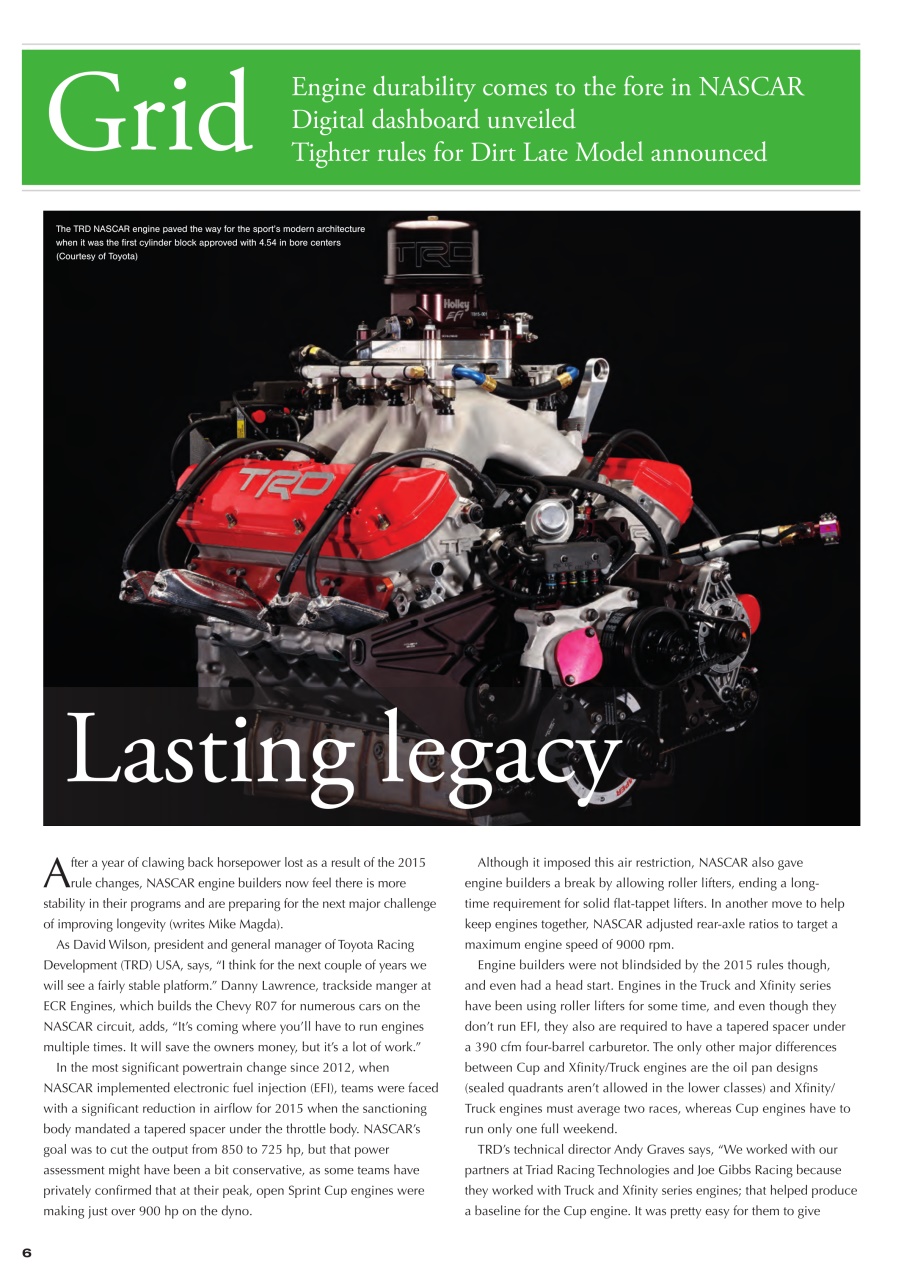 CUP Race Technology Preview Pages