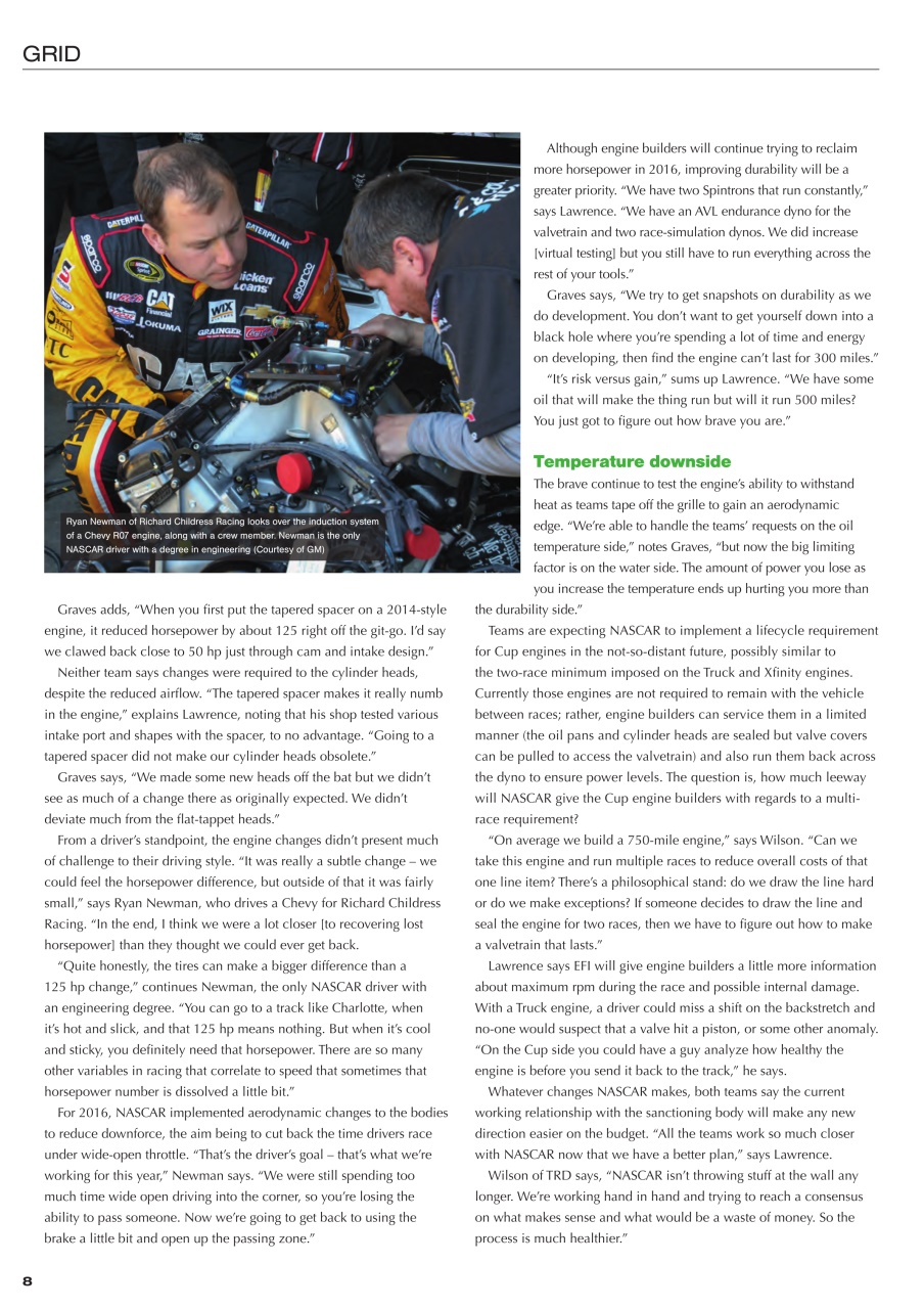 CUP Race Technology Preview Pages