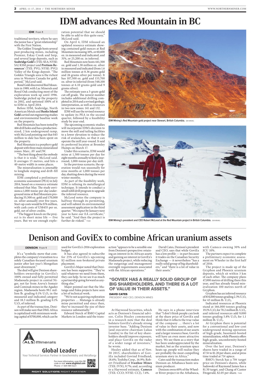 The Northern Miner Preview Pages