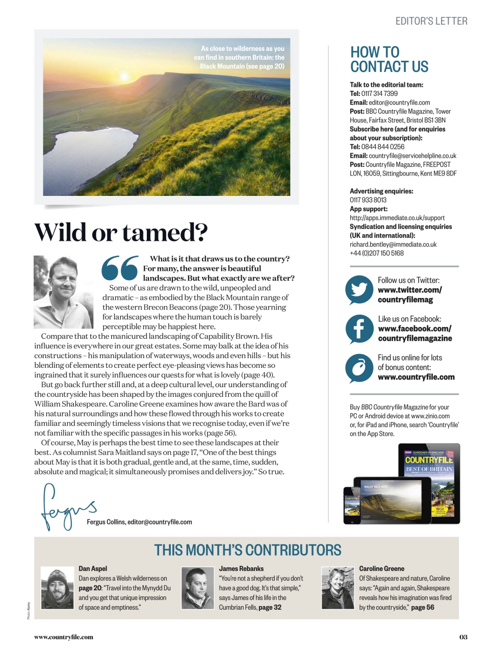 BBC Countryfile Magazine Preview Pages