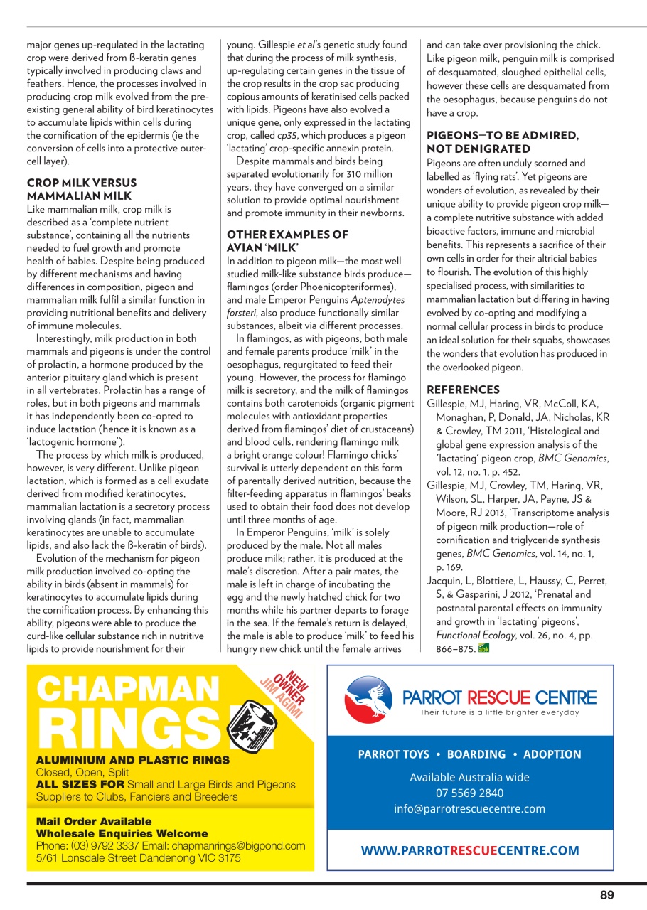 Australian Birdkeeper Magazine Preview Pages