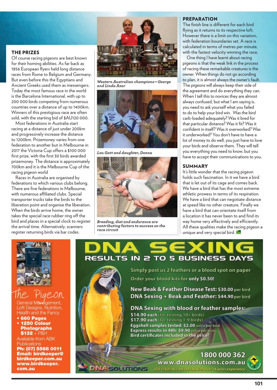 Australian Birdkeeper Magazine Preview Pages