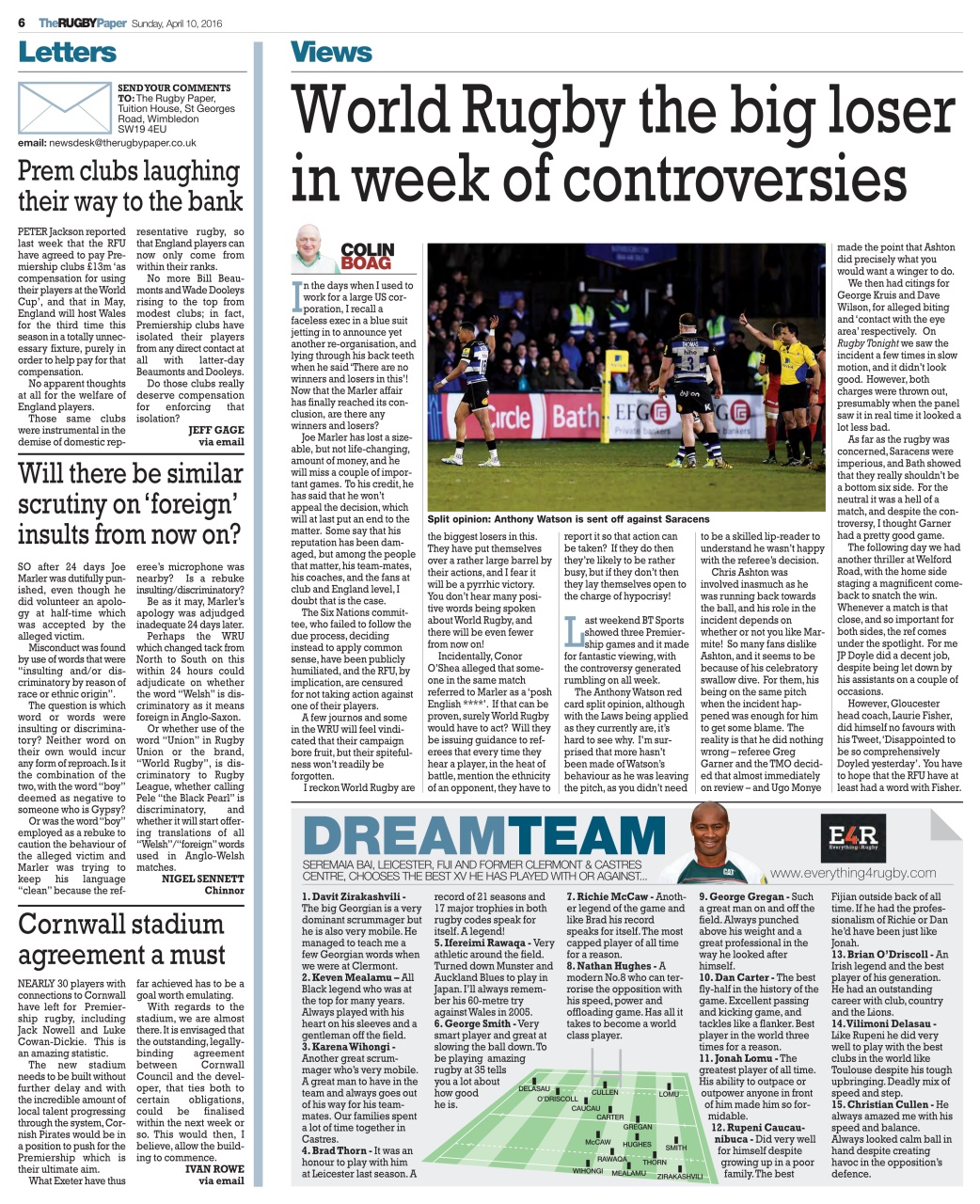 The Rugby Paper Preview Pages