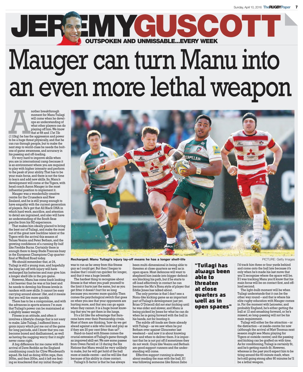 The Rugby Paper Preview Pages