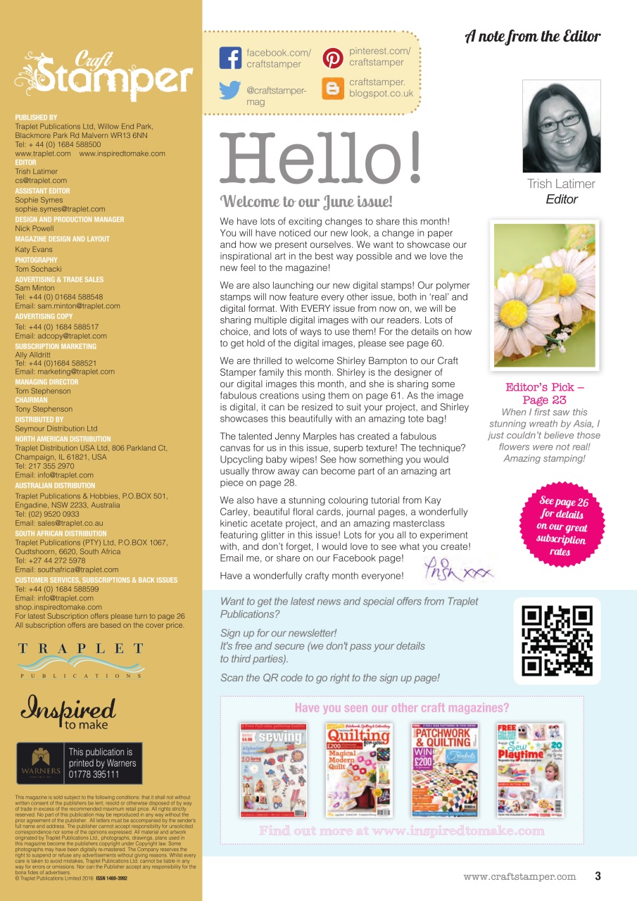 Craft Stamper Preview Pages