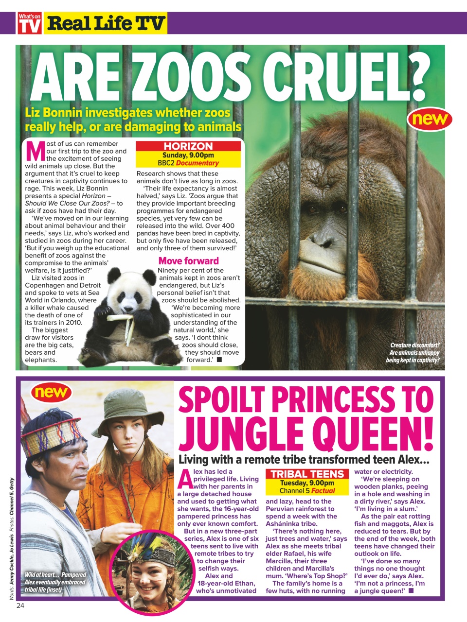 What's on TV Preview Pages