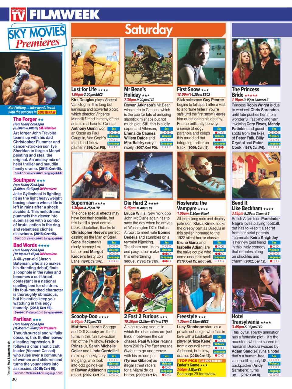 What's on TV Preview Pages