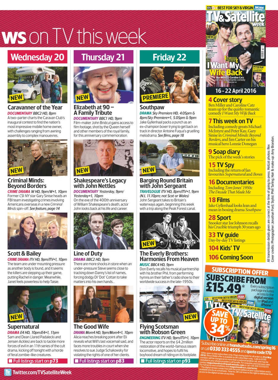 TV & Satellite Week Preview Pages