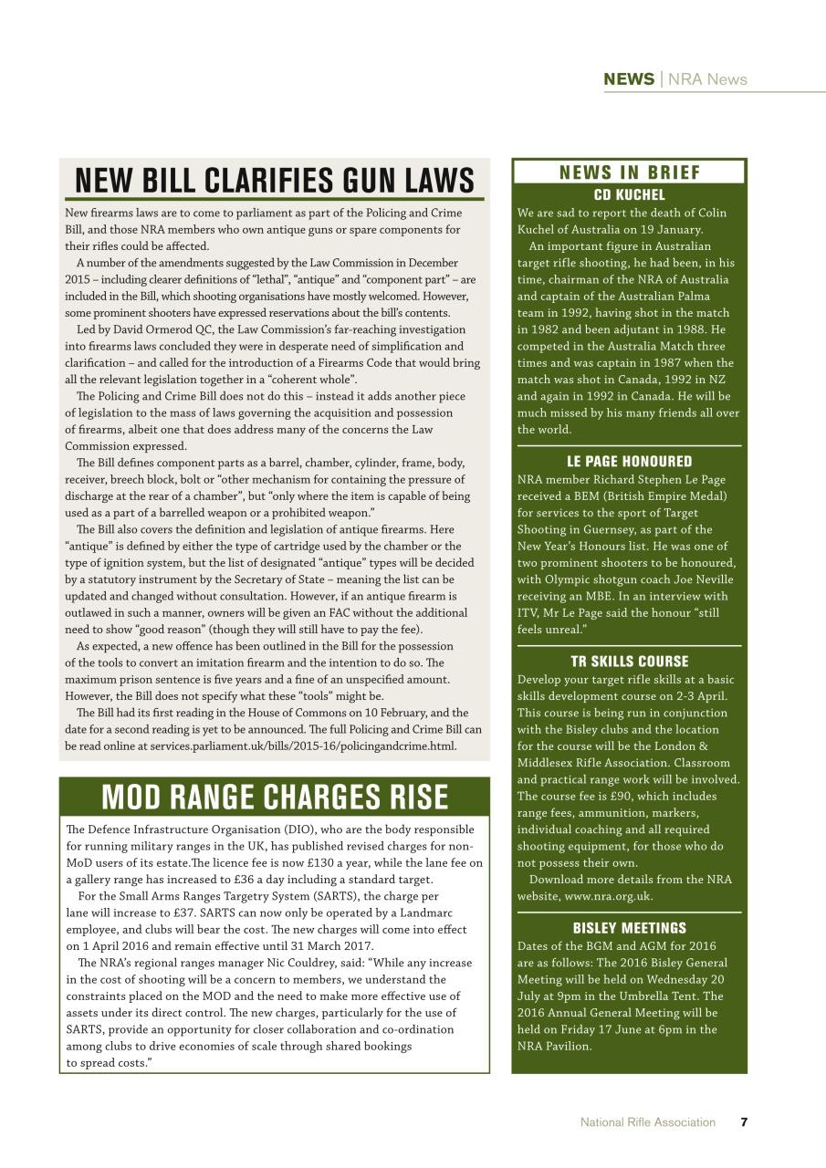National Rifle Association Journal Preview Pages