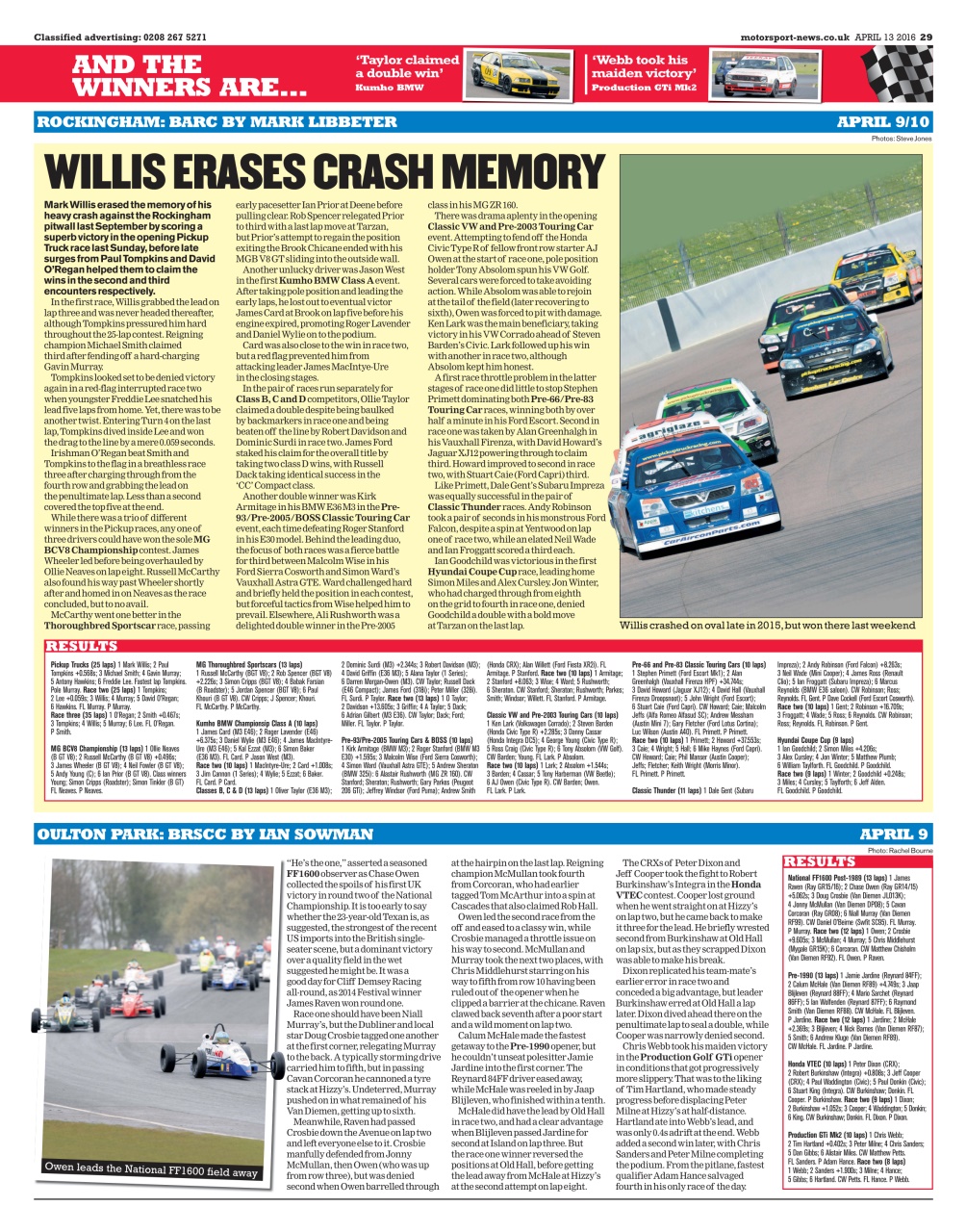 Motorsport News Preview Pages