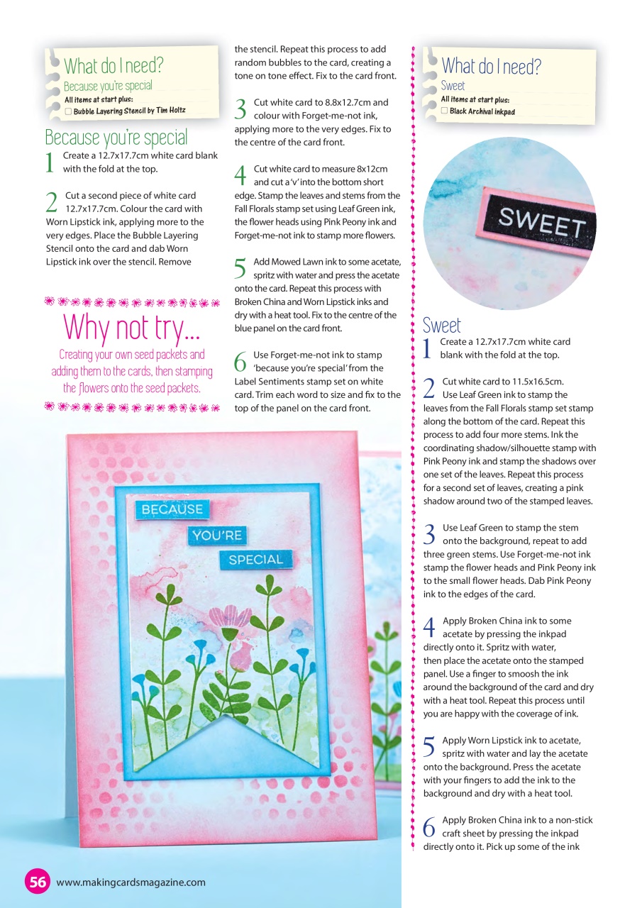 Making Cards & Papercraft Preview Pages