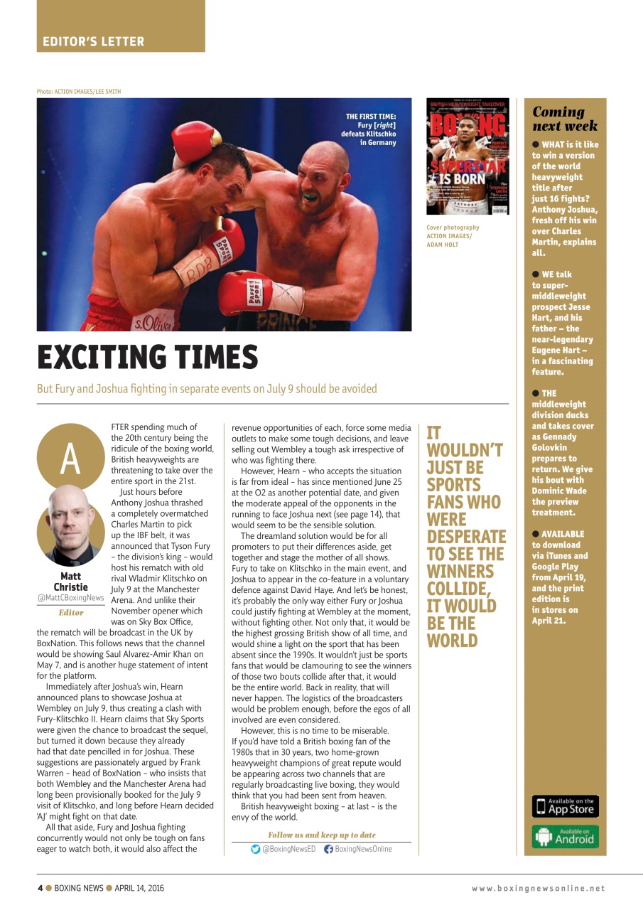 Boxing News Preview Pages