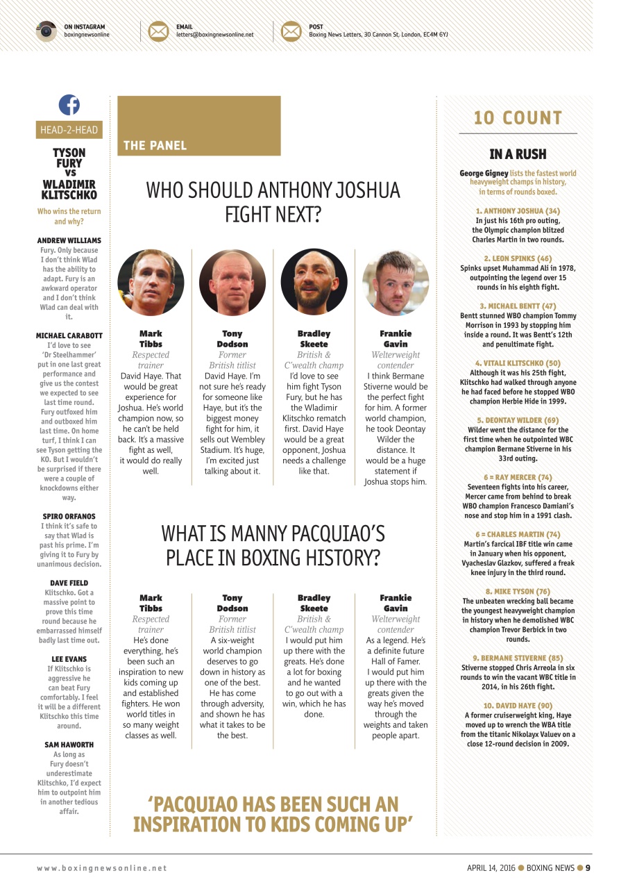 Boxing News Preview Pages
