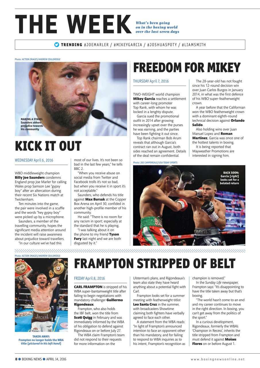 Boxing News Preview Pages