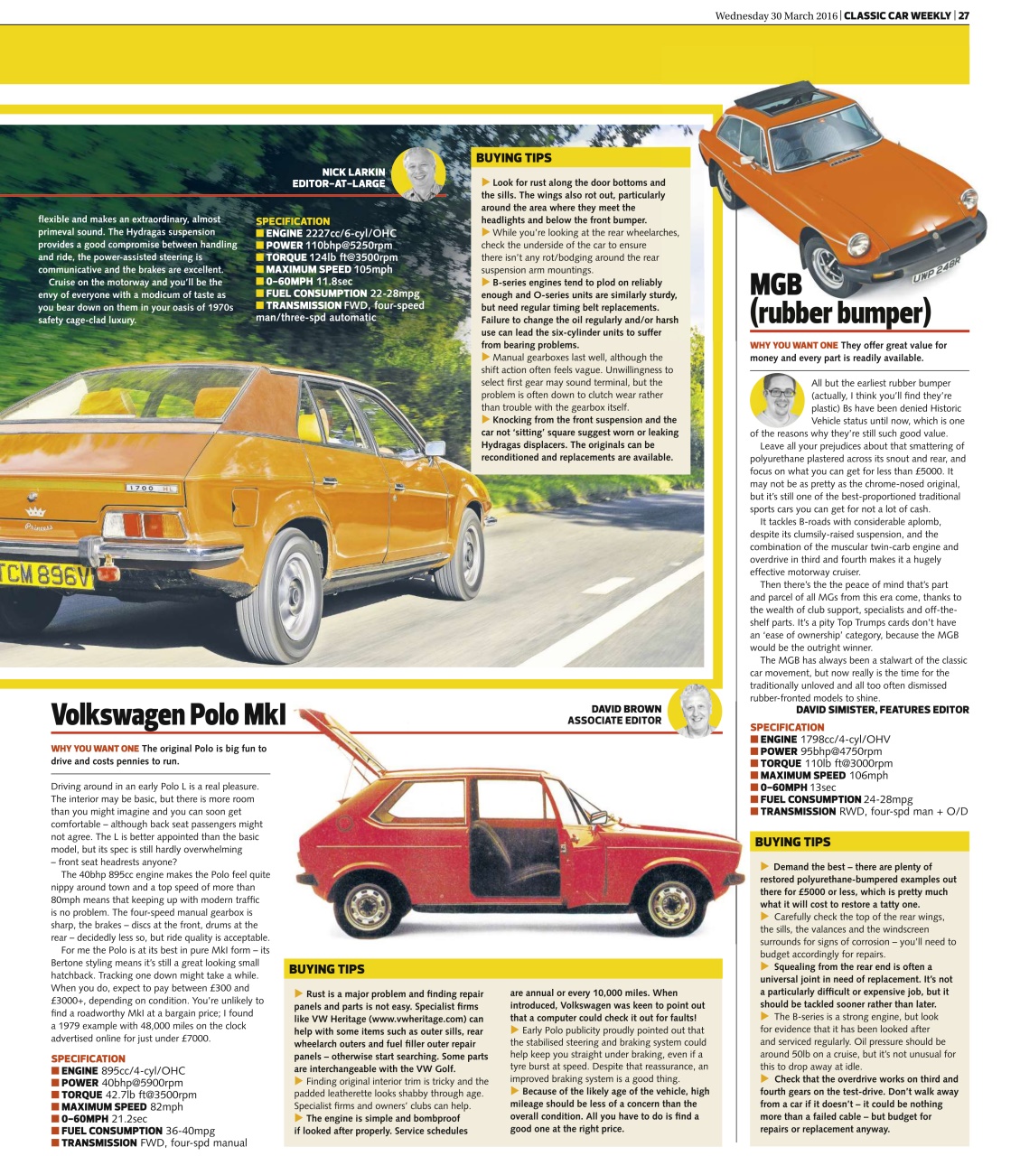 Classic Car Weekly Preview Pages