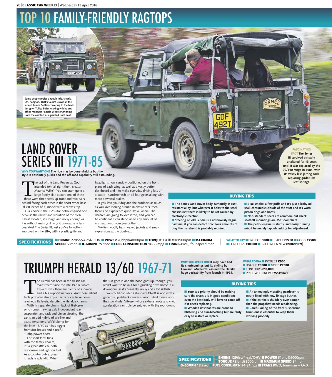 Classic Car Weekly Preview Pages