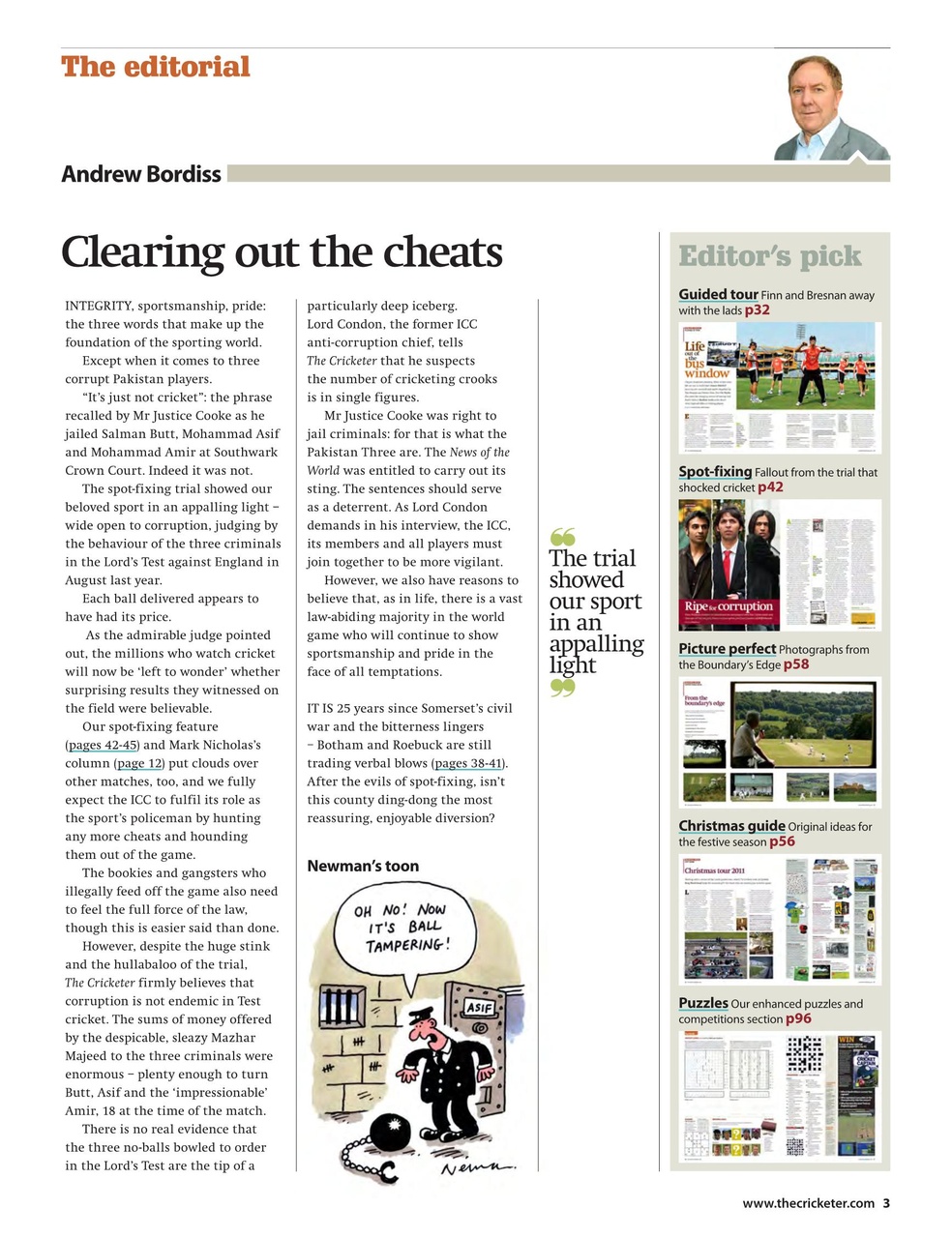 The Cricketer Magazine Preview Pages