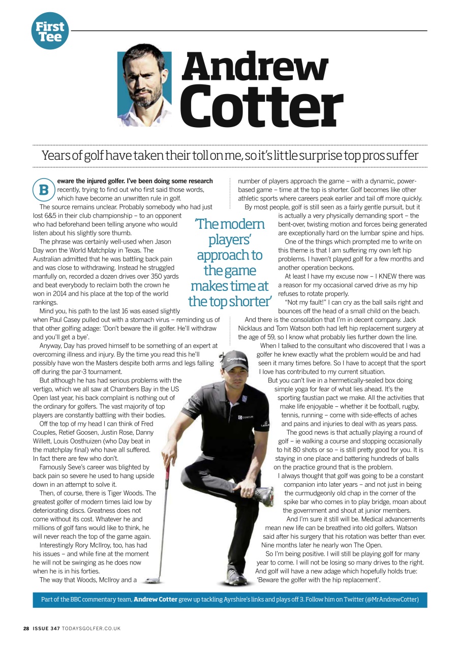 Today's Golfer Preview Pages