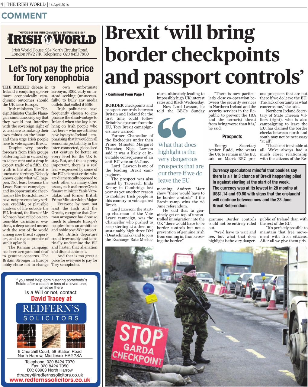 Irish World Preview Pages