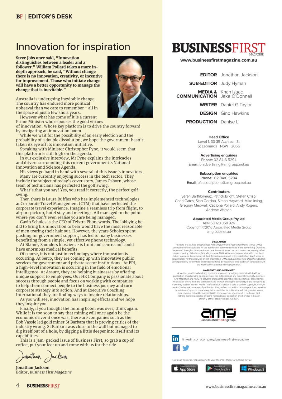 Business First Magazine Preview Pages