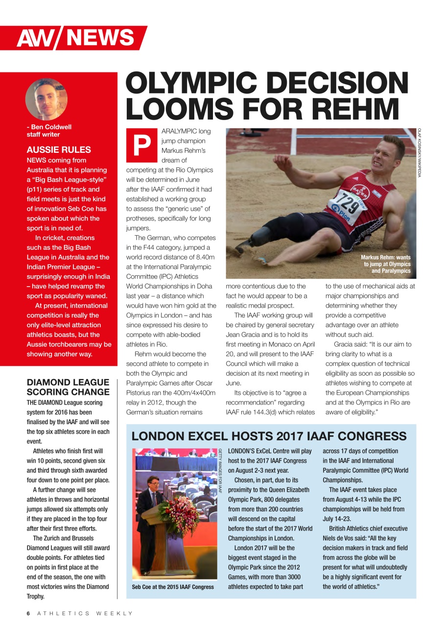 AW – Athletics Weekly Magazine Preview Pages