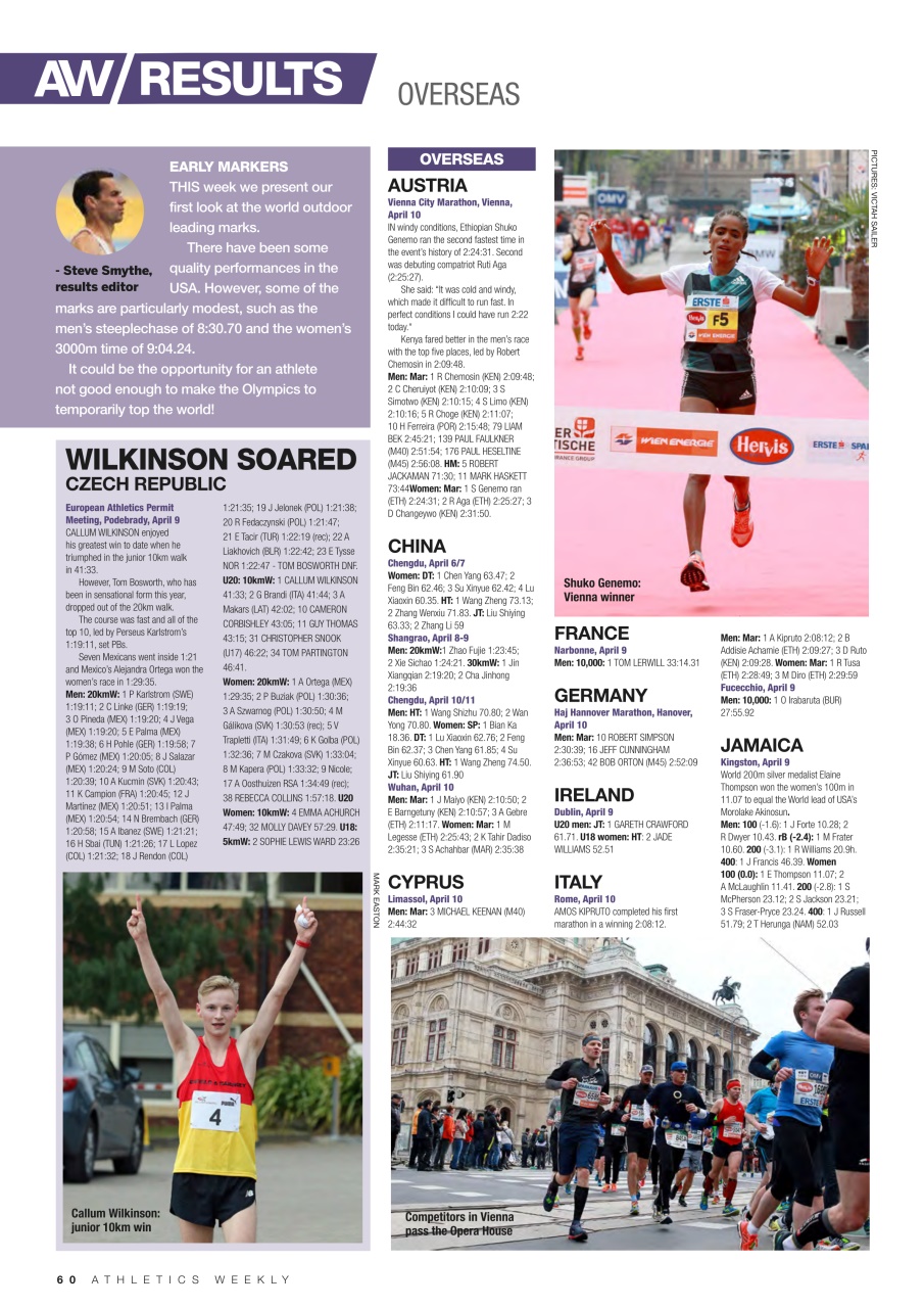AW – Athletics Weekly Magazine Preview Pages