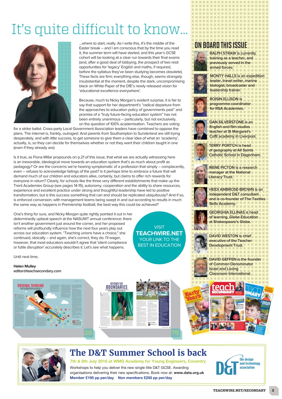 Teach Secondary Preview Pages