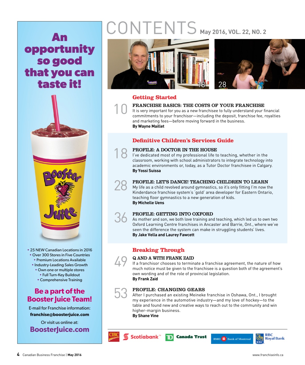 Canadian Business Franchise Preview Pages