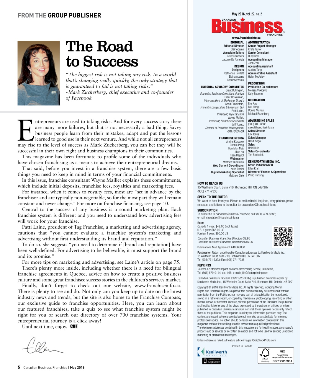 Canadian Business Franchise Preview Pages