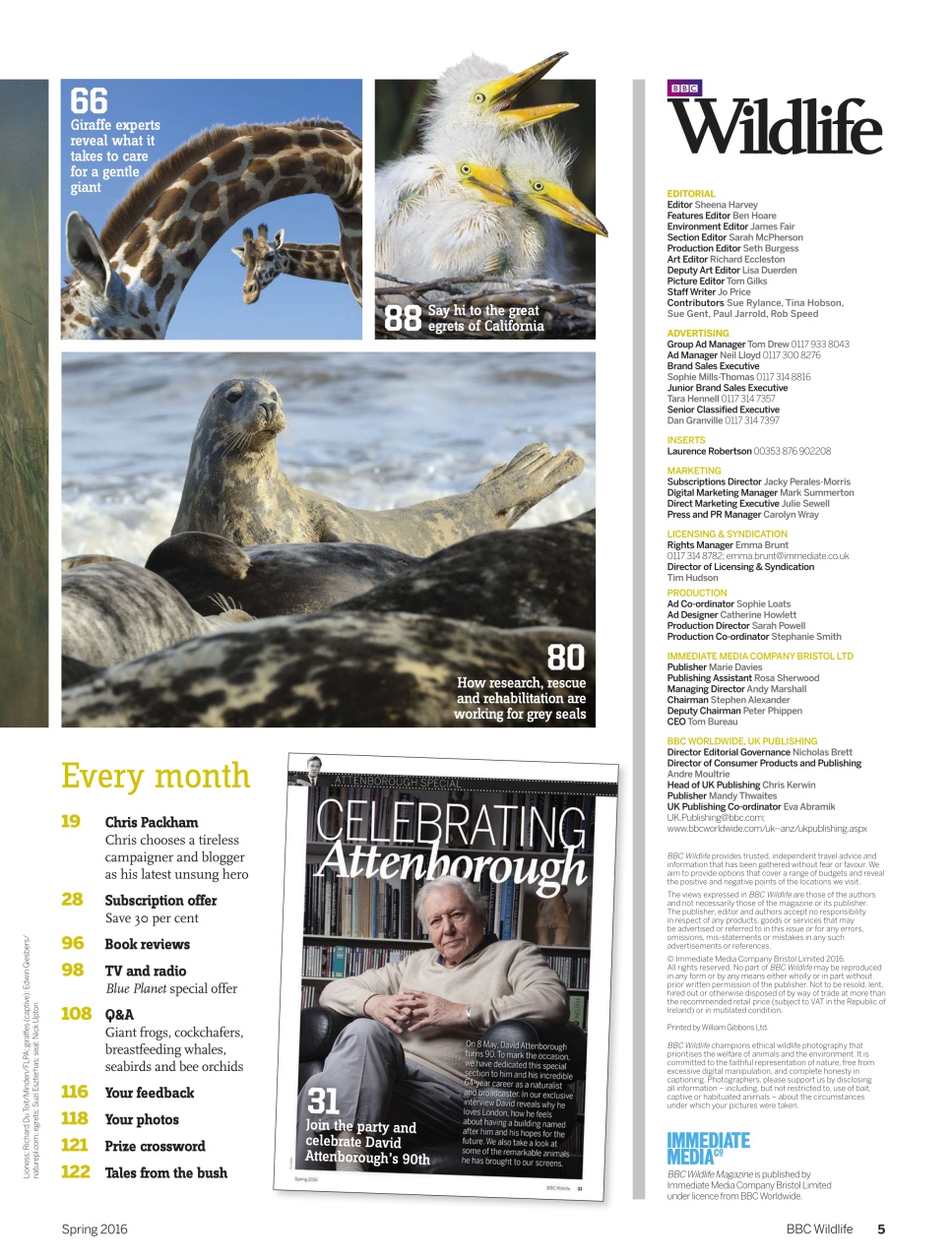 BBC Wildlife Magazine Preview Pages