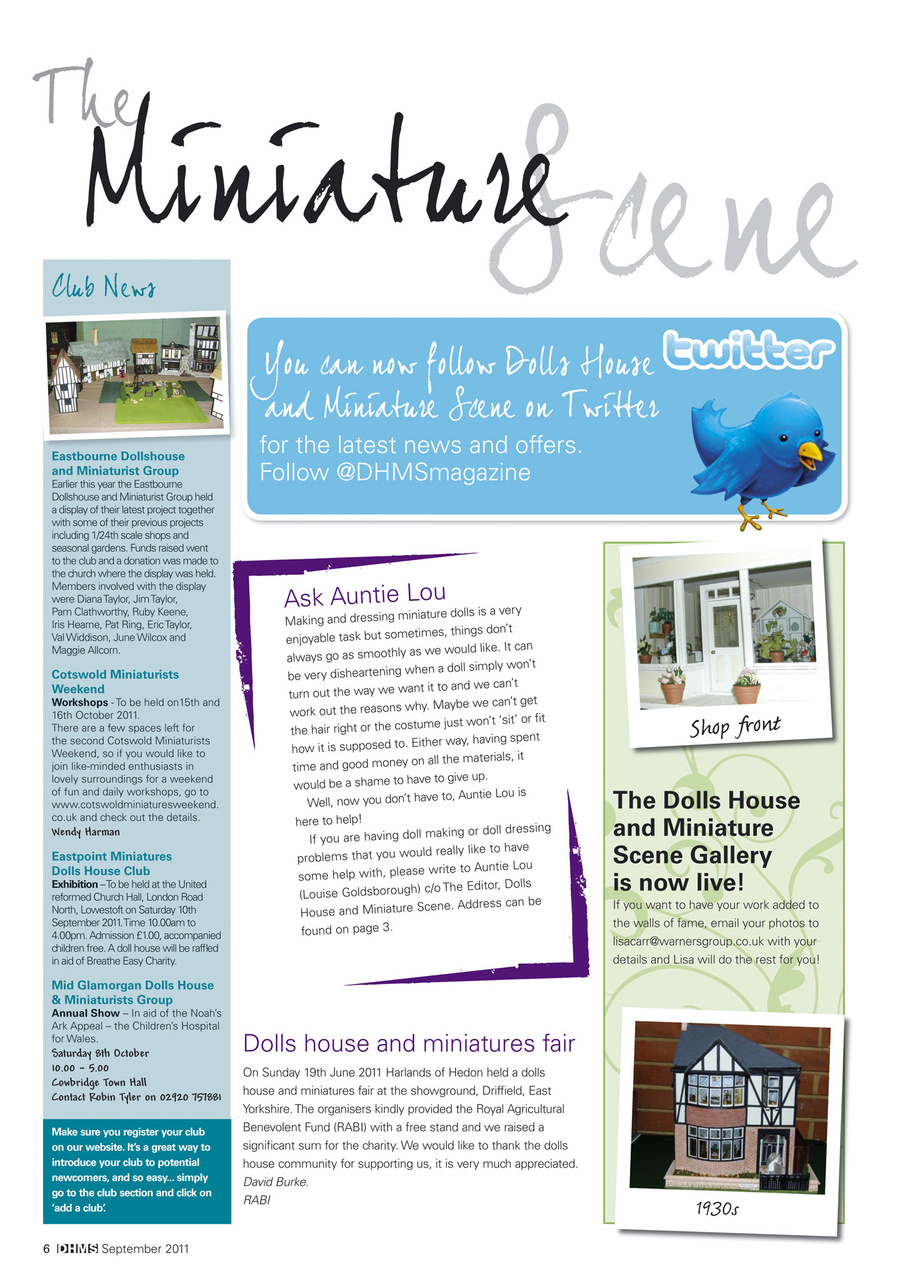 Dolls House and Miniature Scene Preview Pages