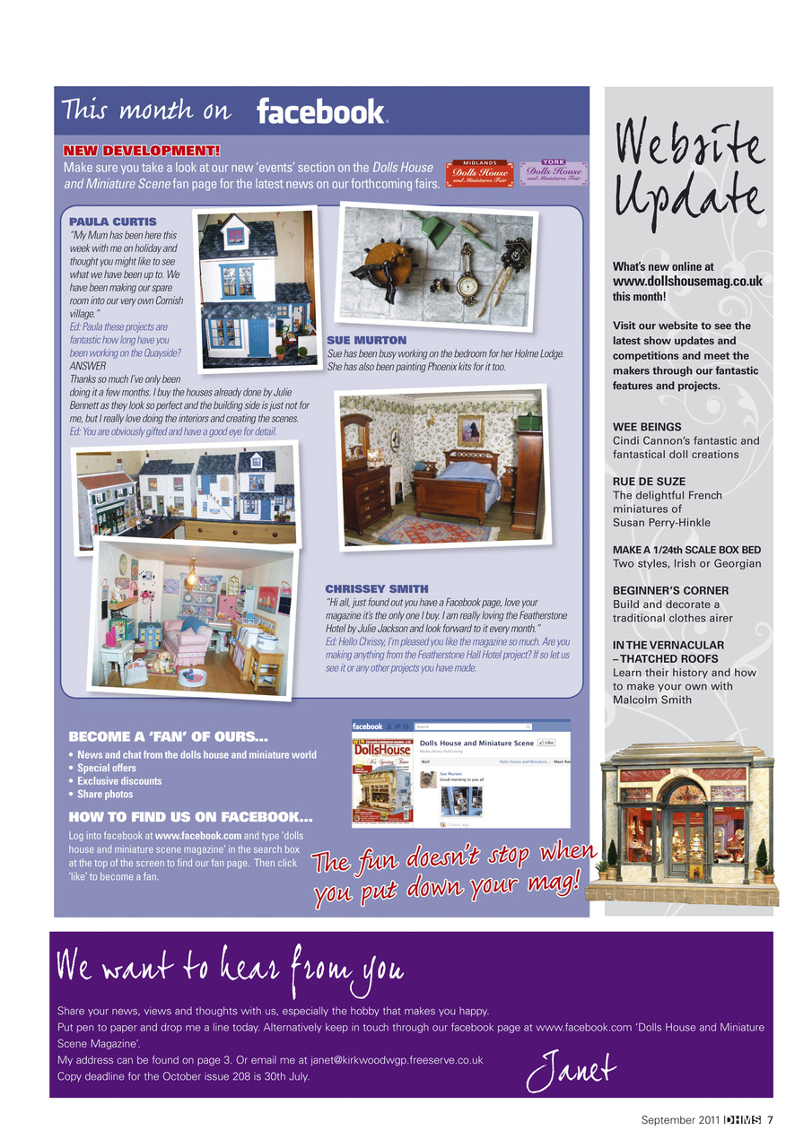 Dolls House and Miniature Scene Preview Pages