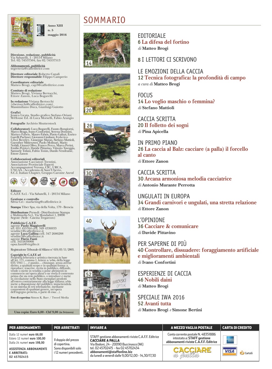 Caccia Magazine Preview Pages