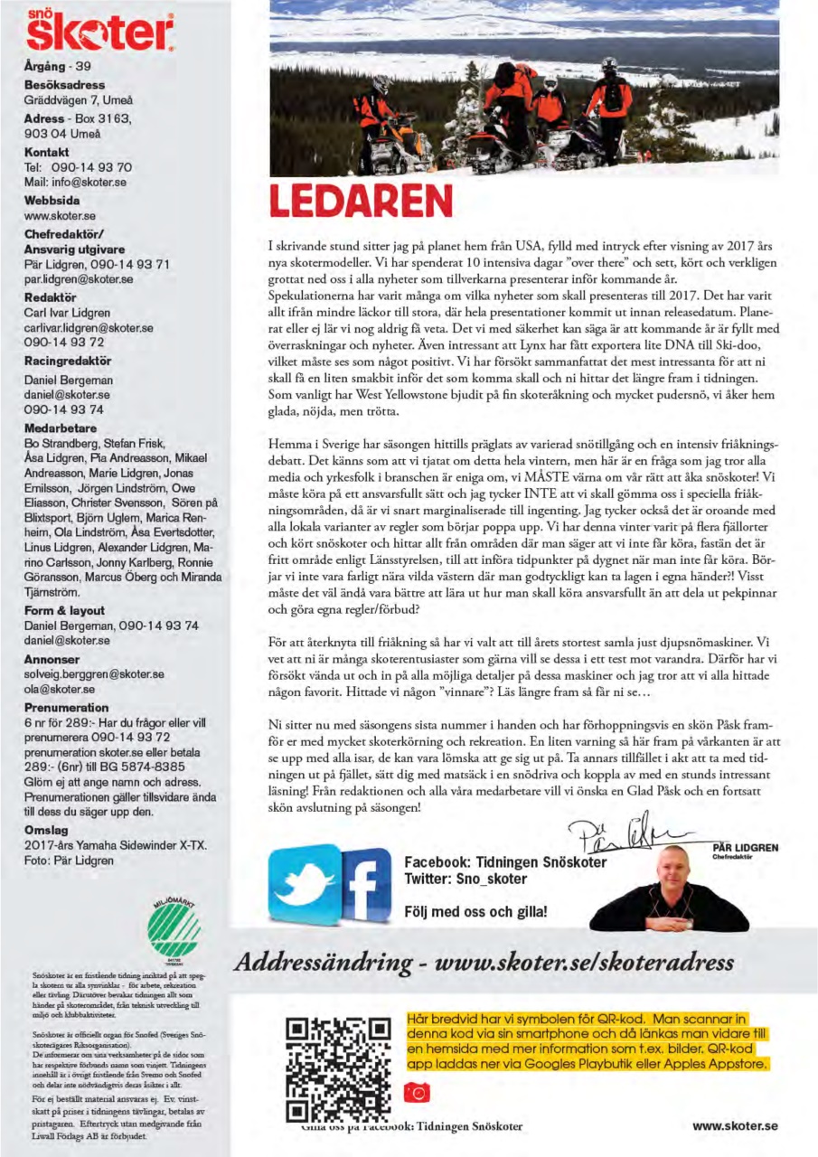 Tidningen Snöskoter Preview Pages
