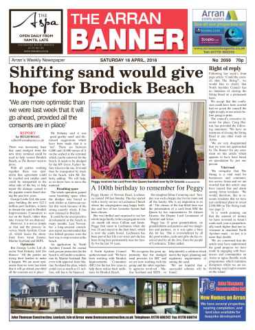 Arran Banner issue Saturday 16th April 2016