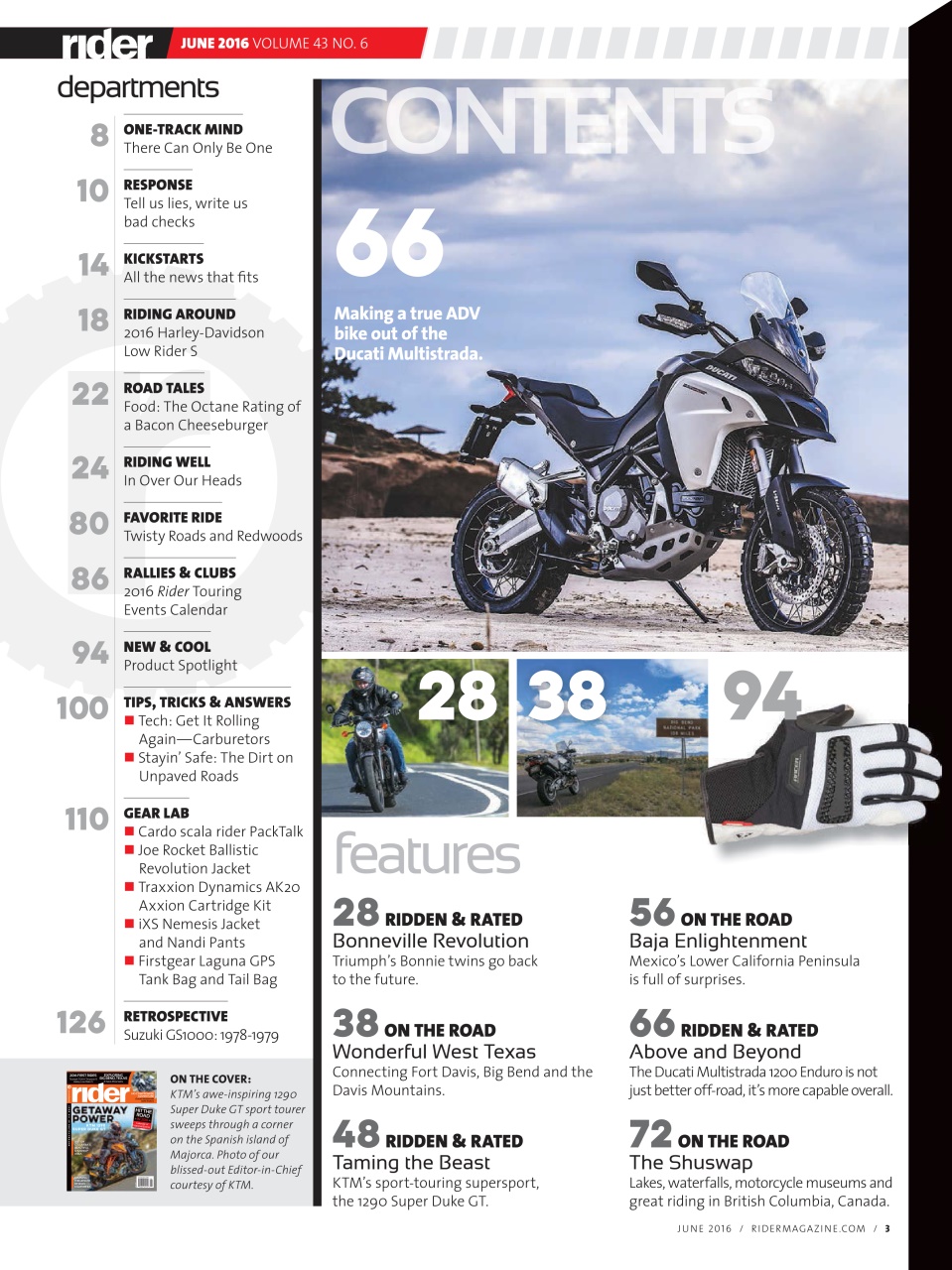 Rider Magazine Preview Pages