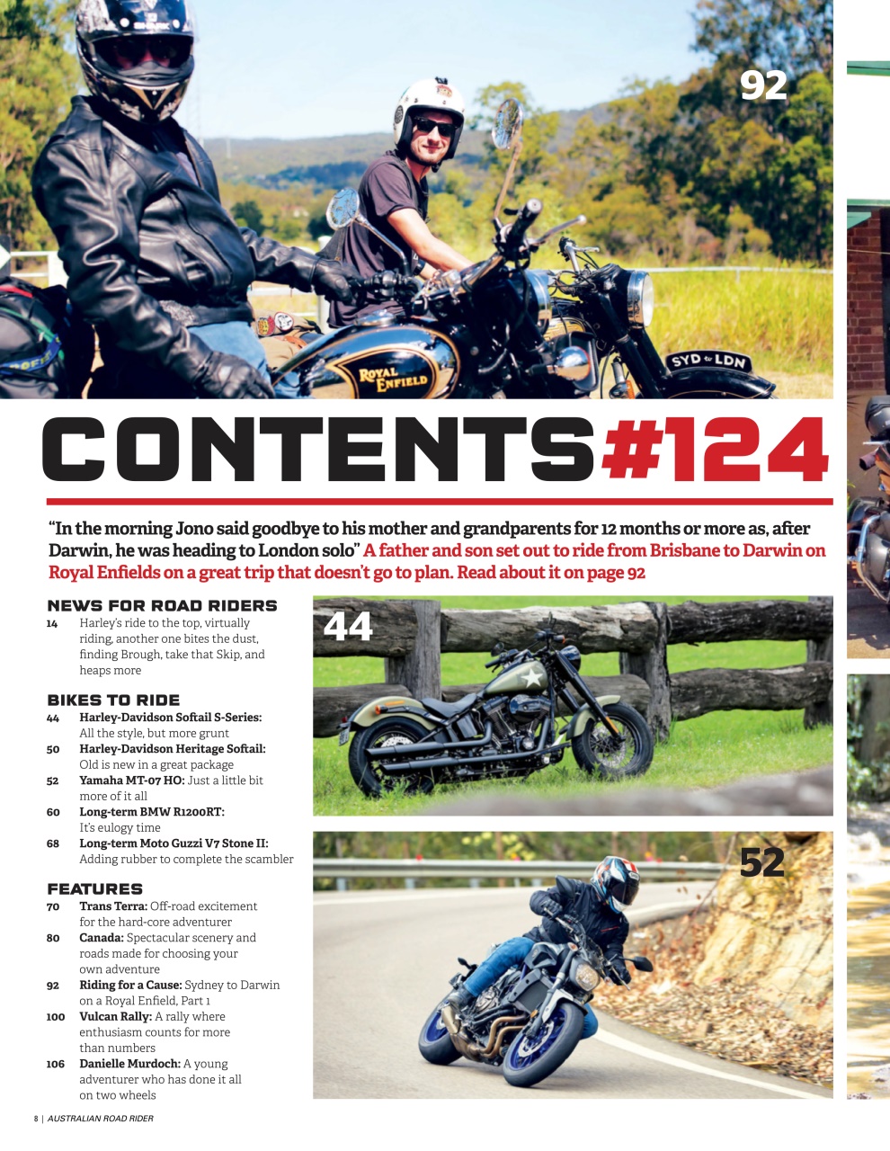Australian Road Rider Preview Pages