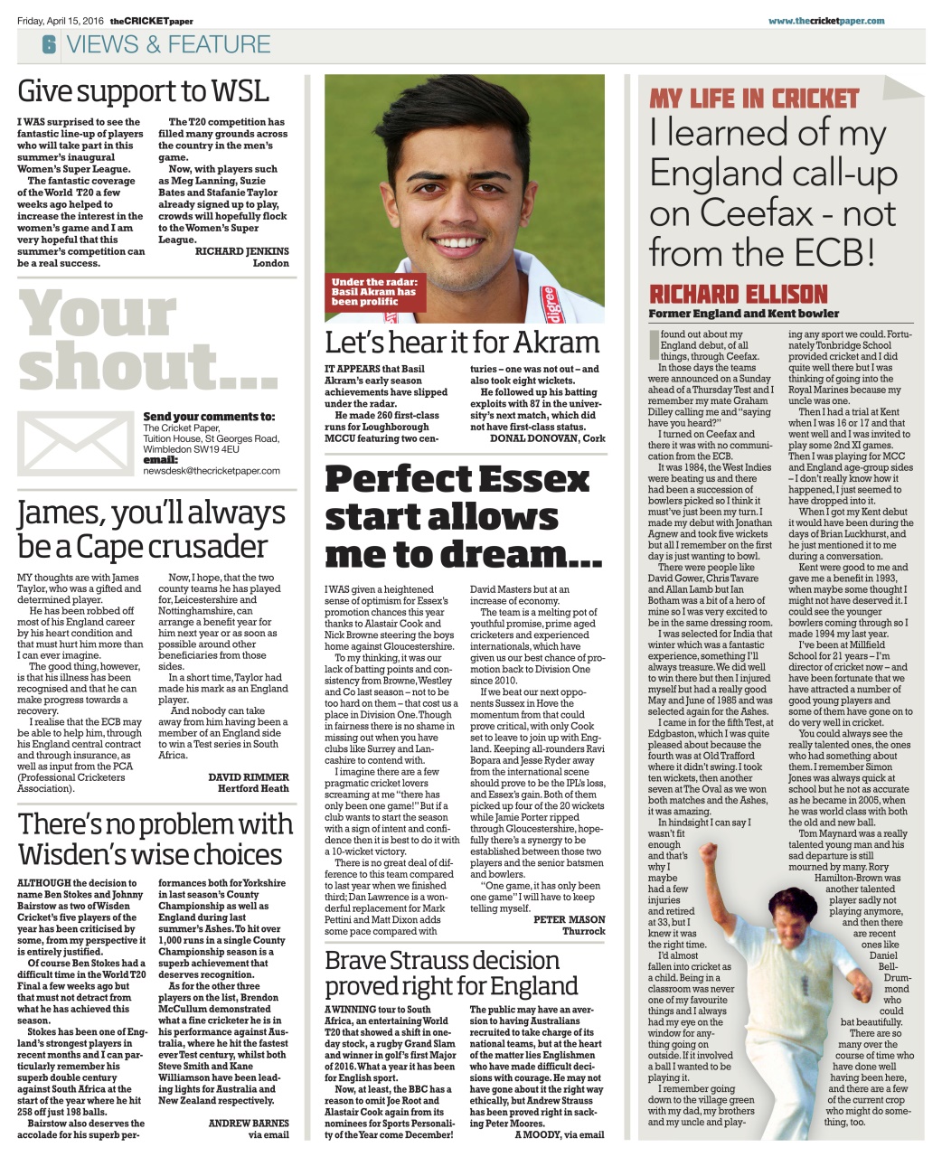 The Cricket Paper Preview Pages