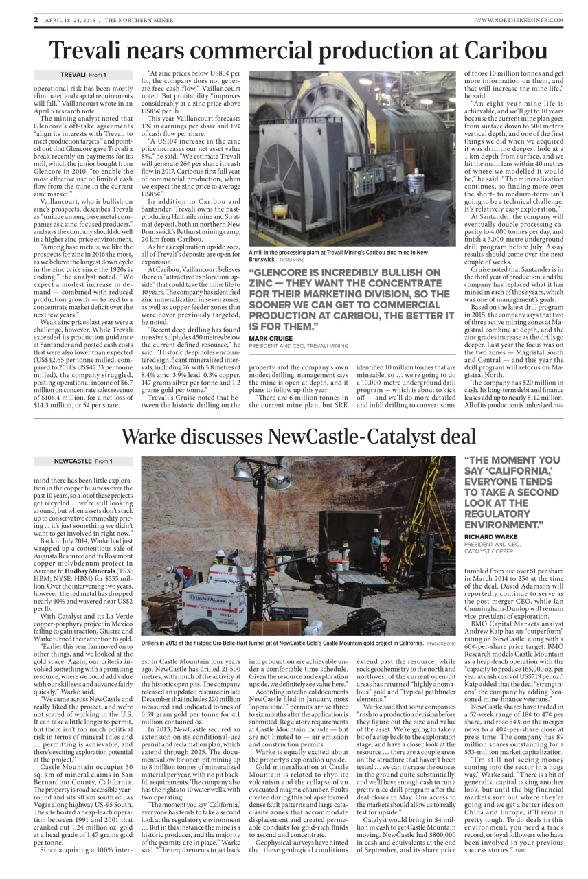 The Northern Miner Preview Pages