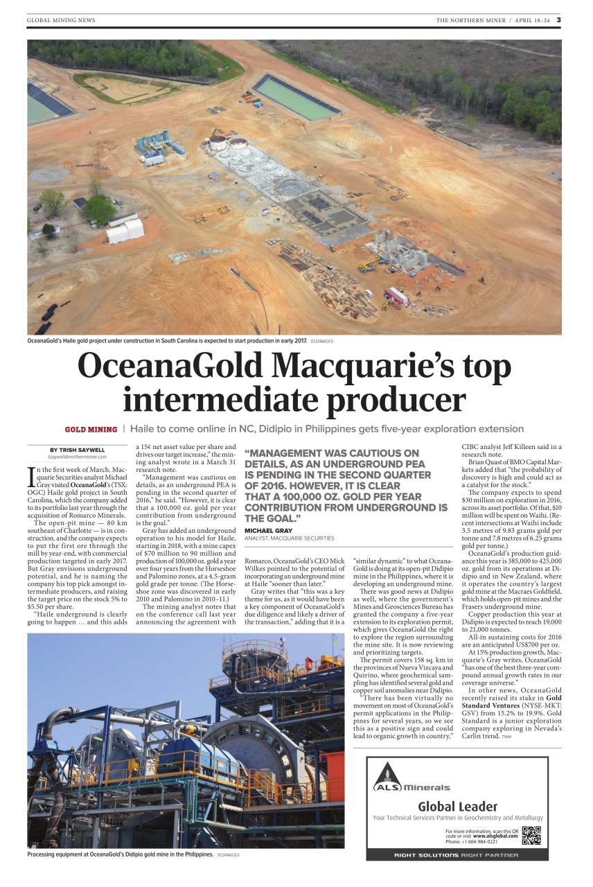 The Northern Miner Preview Pages