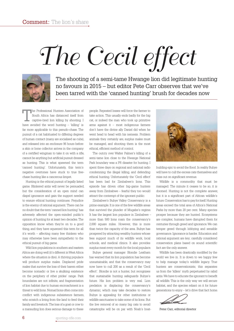 Sporting Rifle Preview Pages