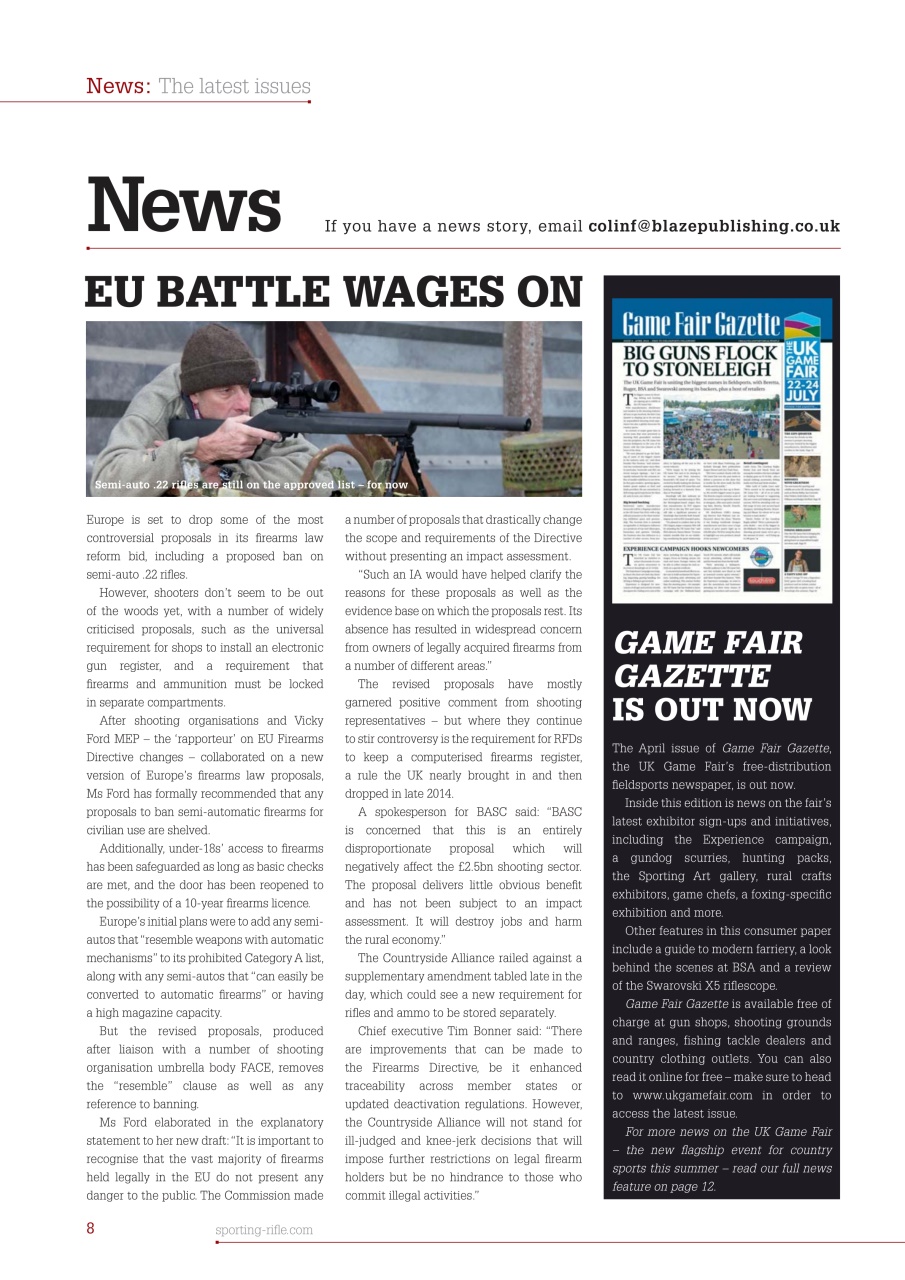 Sporting Rifle Preview Pages