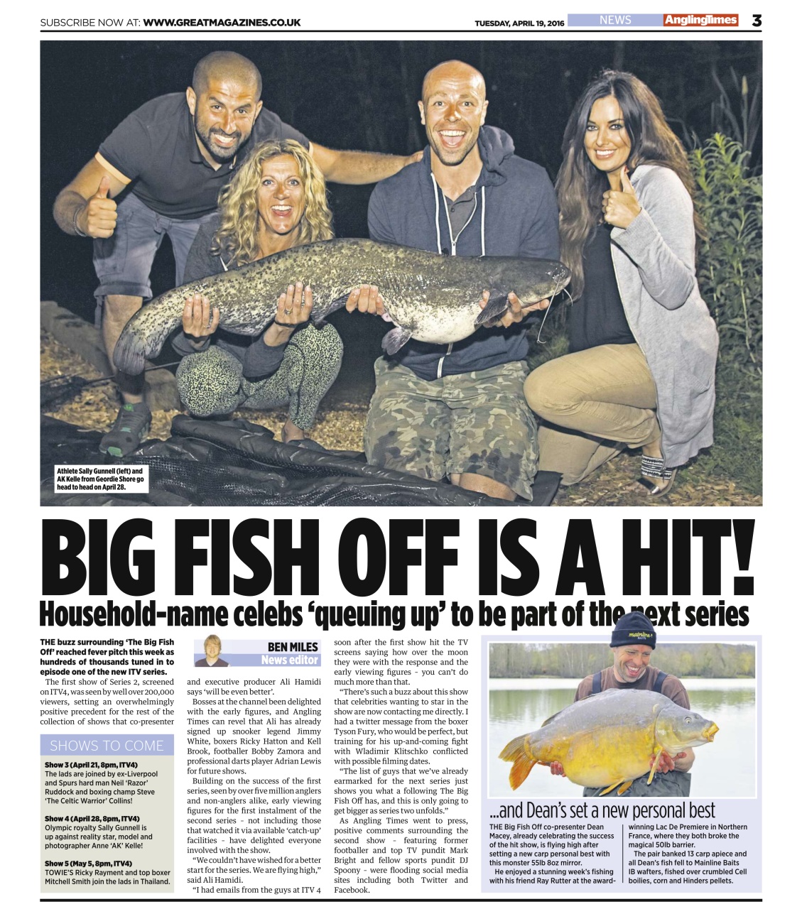 Angling Times Preview Pages