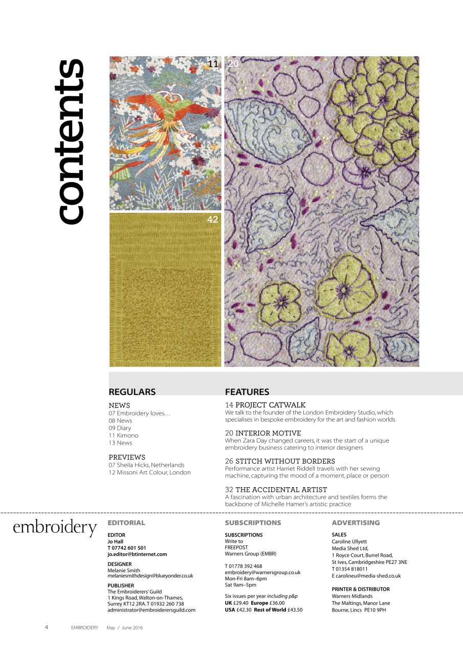 Embroidery Magazine Preview Pages