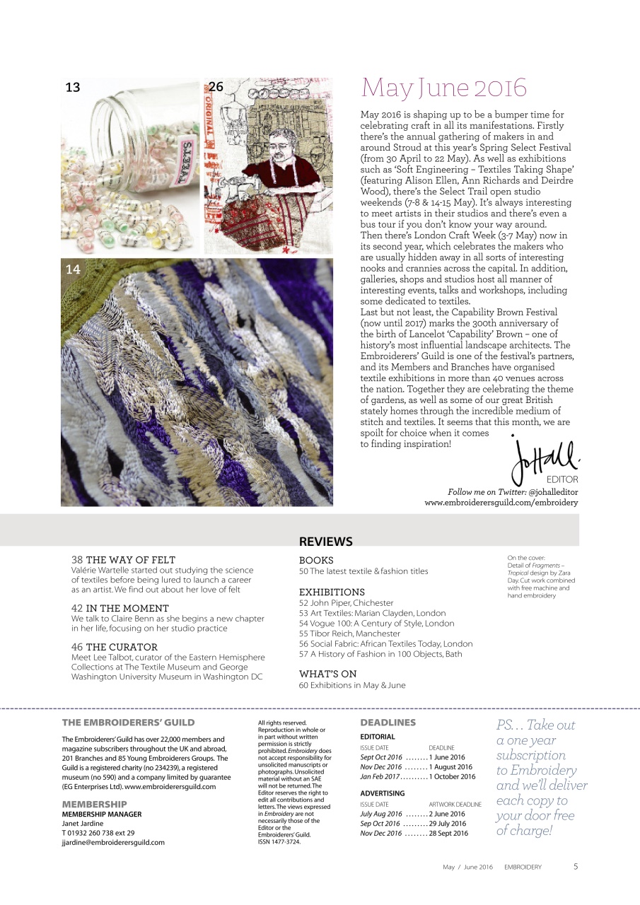 Embroidery Magazine Preview Pages