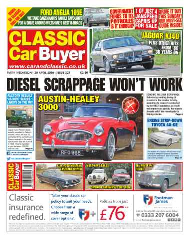Classic Car Buyer issue No. 327 Diesel Scrappage Won't Work