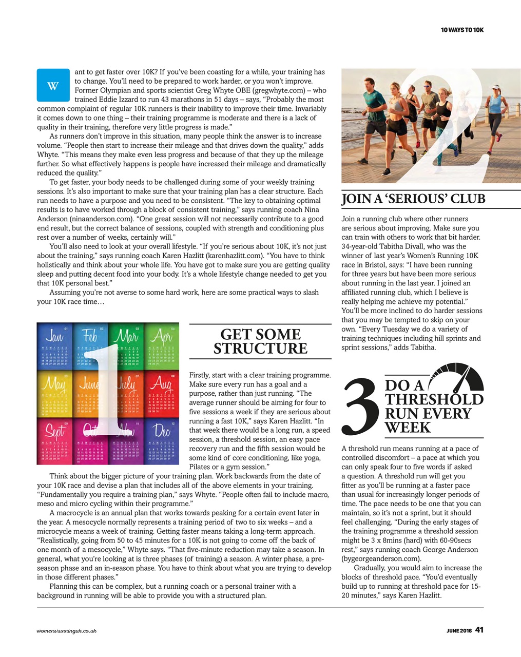 Women’s Running Preview Pages