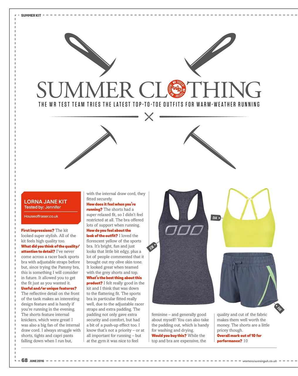 Women’s Running Preview Pages